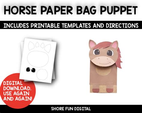 horse paper bag puppet|coyote paper bag puppet.